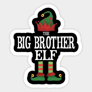 Big Brother Elf Matching Family Group Christmas Party Pajamas Sticker